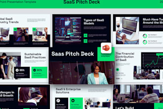 design saas startup pitch deck powerpoint presentation for app product launch