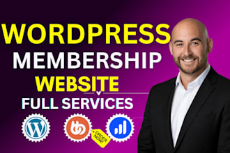 build wordpress membership lms website with buddyboss, memberpress, subscription