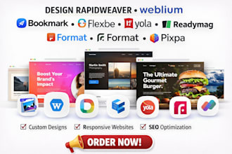 design rapidweaver weblium bookmark flexbe yola readymag format pixpa website