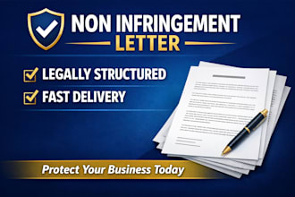draft a professional letter of non infringement for legal and business use
