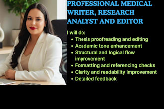 proofread and edit your medical thesis or dissertation