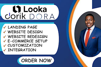 create sales focused looka, dorik, dora websites with funnels and automation