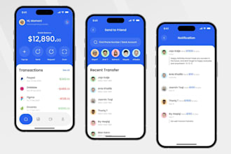 develop neobank app fintech app wallet app UX UI design money transfer app