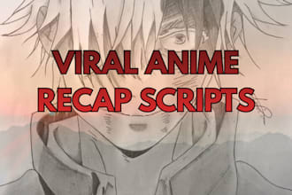 write viral anime recap scripts for youtube and tiktok
