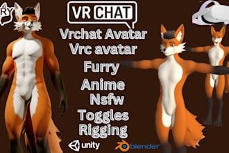 custom vrchat furry avatar 3d vrchat avatar fursona vrc furry nsfw vr avatar