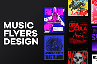 design an eye catching music flyer for your concert, gig, or club event