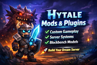 create hytale mod plugin custom server gameplay systems blockbench