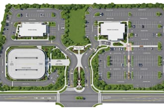 create driveway plan, parking lot design, site layout, plot plan, property map