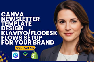 setup klaviyo flodesk email flows design canva newsletter template for brands