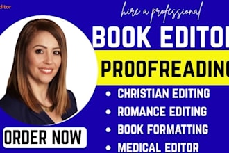 edit proofread and format christian romance middle grade  medical books
