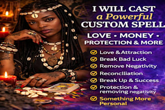 cast a custom powerful spell on any situation