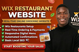 wix website restaurant menu integration with real time online ordering