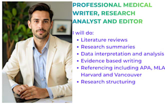 assist with medical research and detailed research analysis