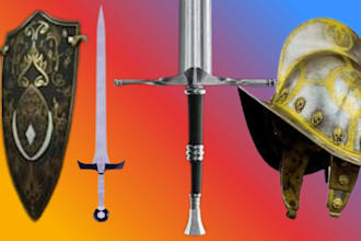 do 3d weapon 3d sword 3d armor props 3d dagger axe
