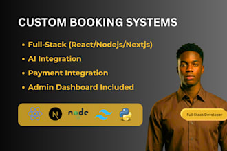 build a custom full stack booking app, scheduling system