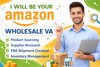 be your amazon fba wholesale virtual assistant, amazon va