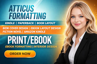 atticus formatting print kindle book kdp book layout book design atticus editing