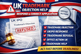help with ukipo trademark objection response and application correction