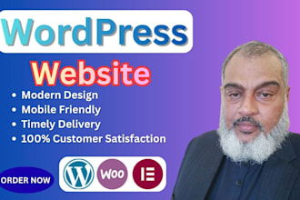 design a modern wordpress website using elementor or woocommerce for your