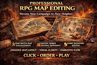 edit tabletop rpg map, dnd battle maps, fantasy world building comic backstory