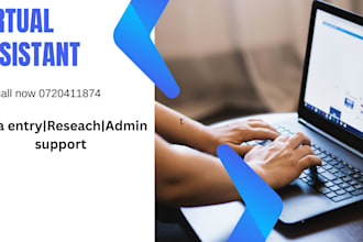 be a proffesional virtual assistant for data entry and admin task