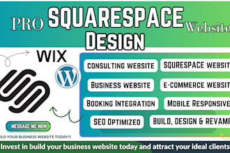 design and redesign squarespace website for business or ecommerce