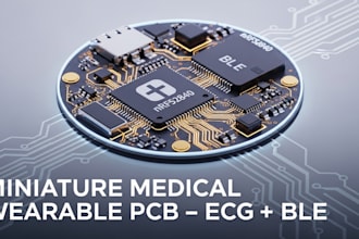develop miniature medical wearable pcb with nrf52840, ecg afe ble
