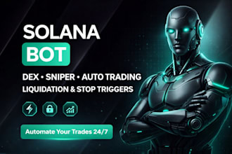 create solana bot dex bot token sniper liquidation bot auto stop triggers