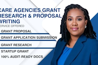 do home healthcare grant writing, research, write grant proposal for group home