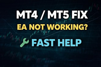 setup or fix your mt4 or mt5 expert advisor fast