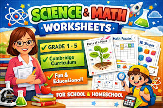 design easy science and math worksheets for busy parents
