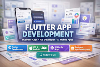 develop flutter app flutter developer, business app ios developer, ai mobile app