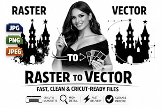 convert raster images to svg, fast and clean vector files