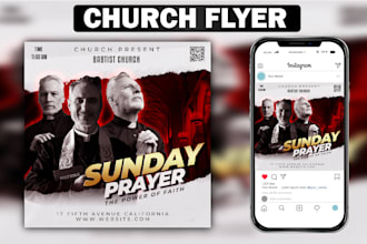 design funeral flyer for your church events in only  4hrs