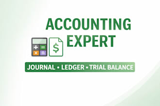 do journal entries, ledger and trial balance for your accounting tasks