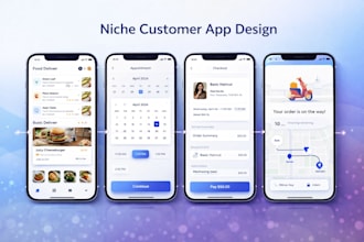 design food delivery booking or service mobile app ui