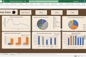 create professional excel dashboard, mis reports and data analysis