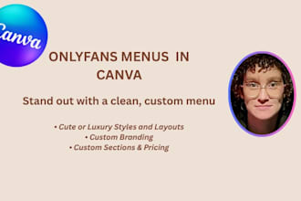 design a professional onlyfans menu in canva