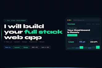 build a full stack web app with nextjs and laravel or django