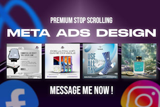 design high converting meta ad creatives for ecommerce products