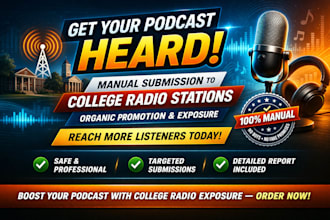 submit your podcast to college radio stations for organic promotion and exposure