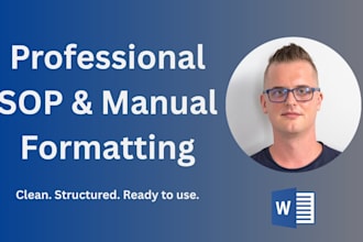 professionally format your sop, operations manual, or training manual in word