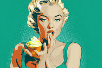 design pop art of your food pop art