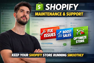 provide shopify store maintenance and monthly support