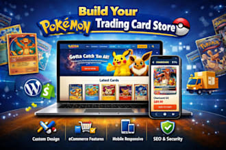 build trading card website pokémon store trading card store pokémon website