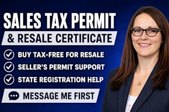 apply for your sales tax permit and resale certificate for your llc