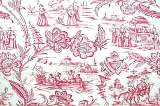 hand draw toile de jouy pattern design for fabric and wallpaper