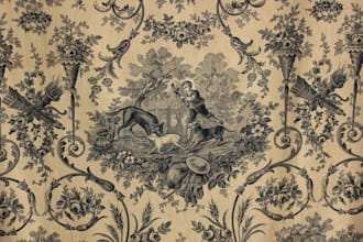 design toile de jouy pattern for wallpaper home decor fabric