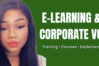 record a female voice over for e learning and corporate narration