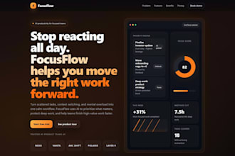 provide a modern saas landing page HTML template